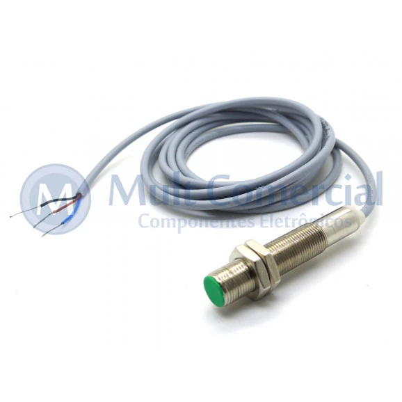 Sensor Indutivo ECL 2-12 DAP - M12 - Distância Sensora 2mm PNP - NA - 10 á 30Vdc - Sensor Bras 