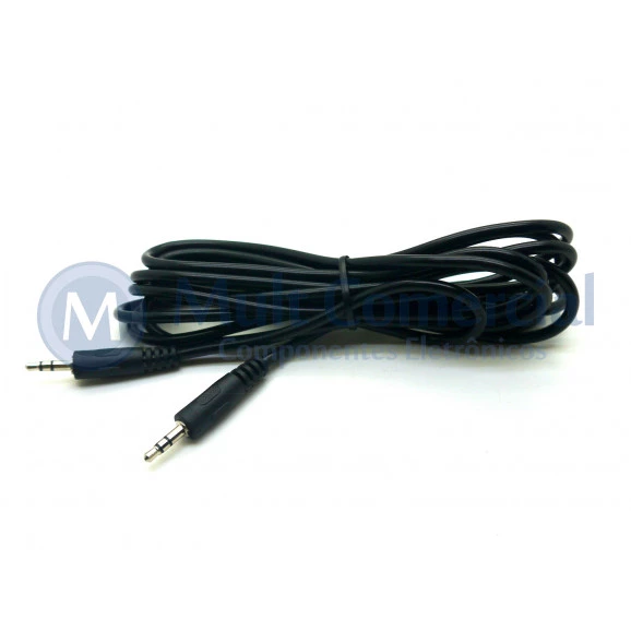 Cabo P2 Estéreo Macho 3.5mm - Cabo Com 3 Metros de Comprimento - JL41119 - Jiali
