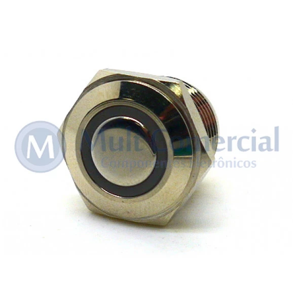 Chave Normalmente Aberta a Prova de Água com Led Verde GQ16F-10E/B/J/N 16mm