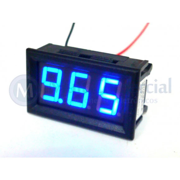 Voltímetro YB27D DC2.5 - 30V - Azul
