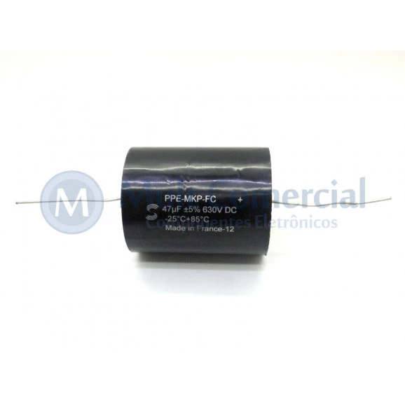 Capacitor de Polipropileno Metalizado 47uf/630V Axial - Solen