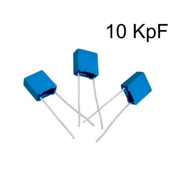 Capacitor Poliéster Film 10KpF ( 0.01uF / 10nF / 103 ) Série B32529 - Epcos - 63V a 400V