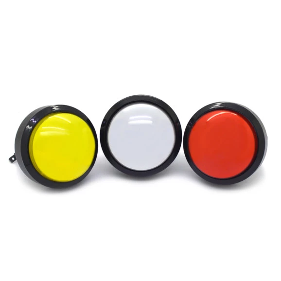 Chave Push-Button Oval sem Trava e com Led Utilizada em Arcade Fliperama - Diversas Cores