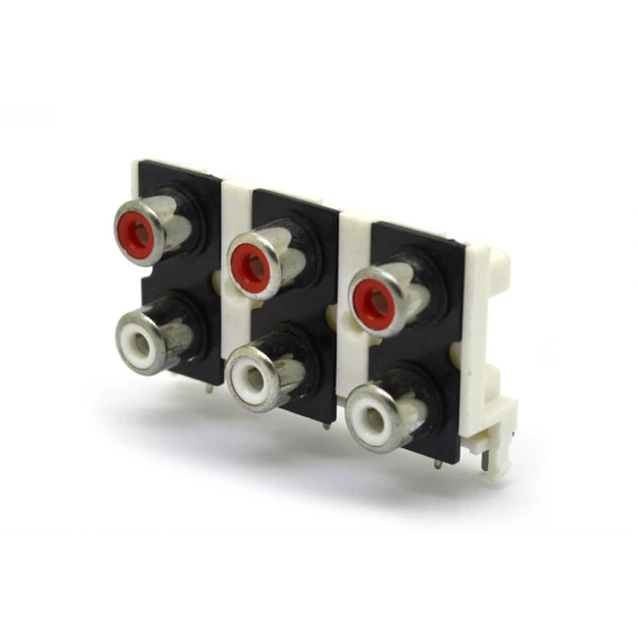 Jack RCA 90º PCI com 6 vias - AV6-8,4-9