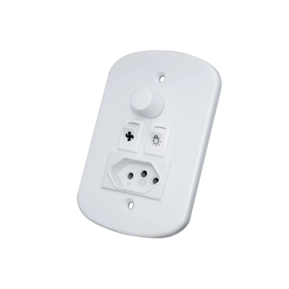 Variador de Ventilador com Tomada Branco 220V 300W
