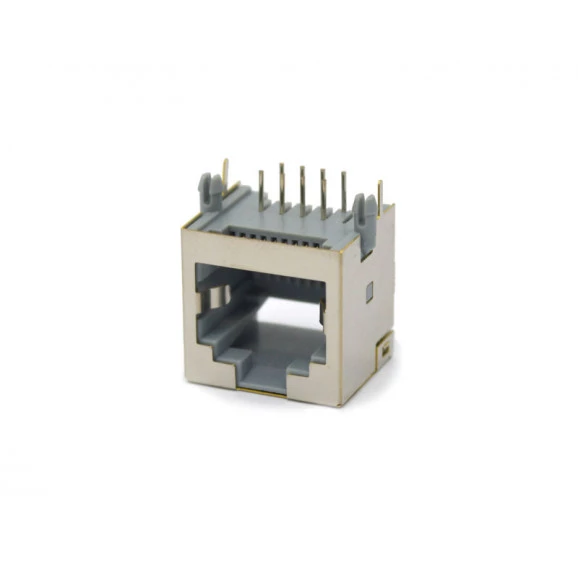 Conector Jack RJ45 8P8C-YH55-11 90º com 8 Vias Blindado 