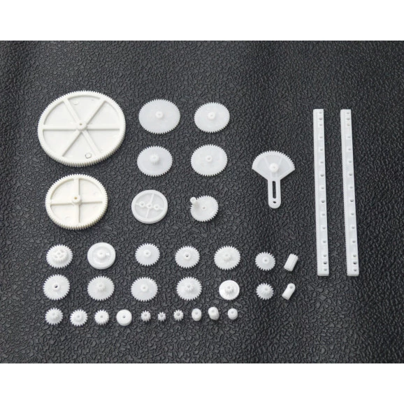 Kit de 75 Engrenagens Plásticas, Polias, Correias e Diversos - A1020