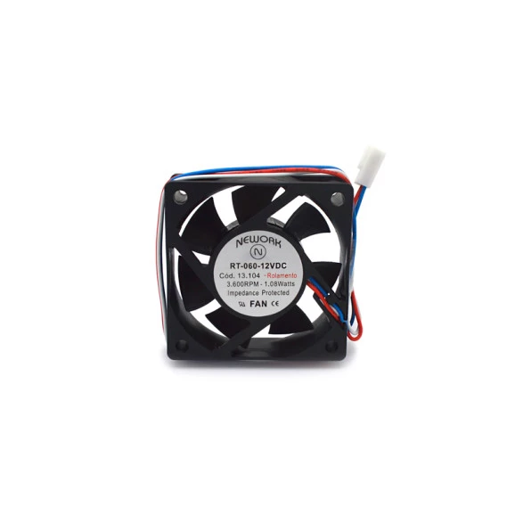 Microventilador RT-060-12VDC 60x60x20mm Rolamento - 13.104 - Nework