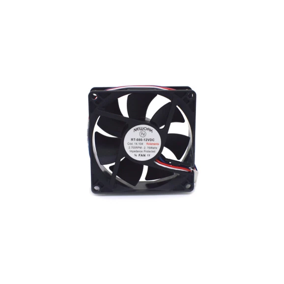 Microventilador Cooler RT-080 12VDC 2.700RPM 2.04 Watts (80x80x25mm) Rolamento - 14.104 - Nework