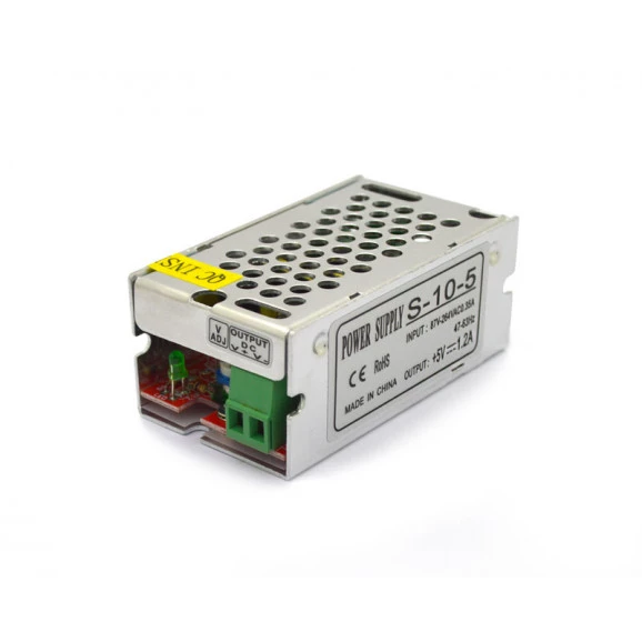 Fonte de Alimentação Chaveada Entrada 87~264V Saída 5V/1.2A - Bivolt - S-10-5