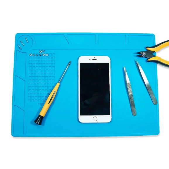 Manta Antiestática Magnética de Silicone Azul 25X35cm - S-130 - ESD9002