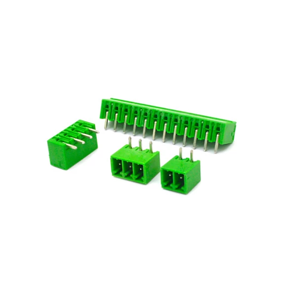 Conector Verde Multipolar STLZ1550GH Macho 90º (Horizontal) Com as Laterais Fechadas - Passo 3,81mm - Phoenix Mecano