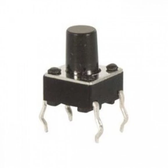Chave Táctil 6x6x9,5mm 4 Terminais 180º