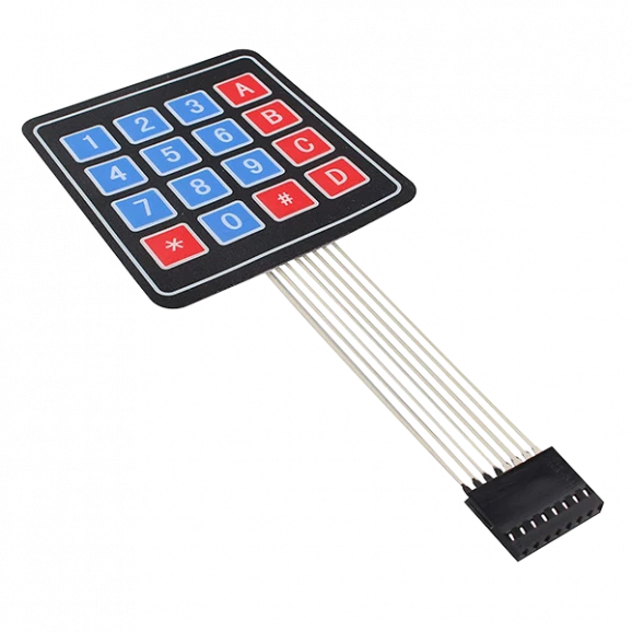 Teclado Matricial de Membrana 4X4 16 Teclas Compatível com Arduino - GC-09