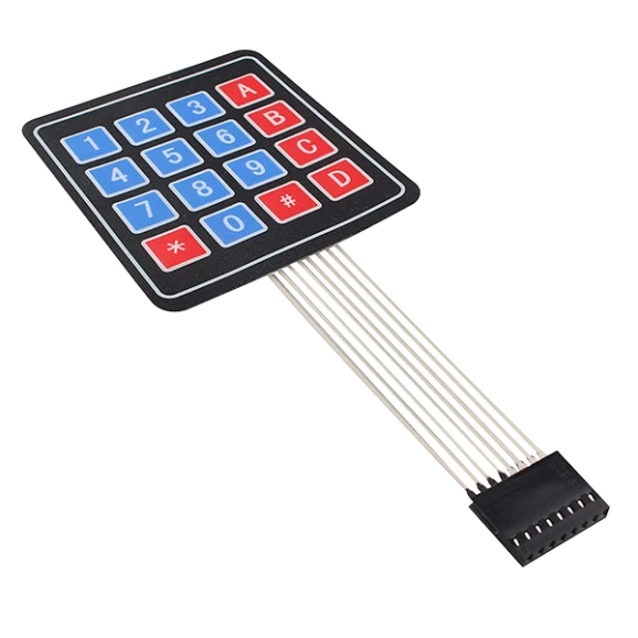 Teclado Matricial de Membrana 4X4 16 Teclas Compatível com Arduino - GC-09
