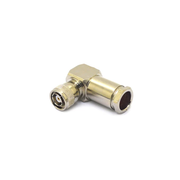 Conector TNC Macho Angular Cabo Prensa Cabo RG-213 / RGC-213 com Pino Fêmea - TM-68 - Gav 106 - KLC