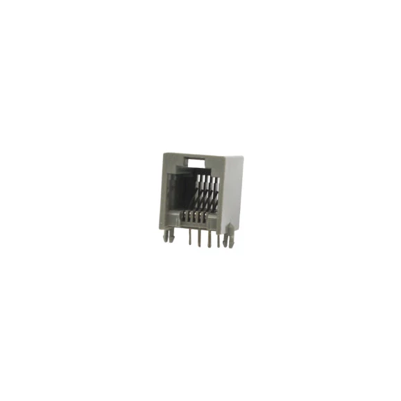 Conector Jack RJ12 6P6C 6 Vias Cinza - YH55-04