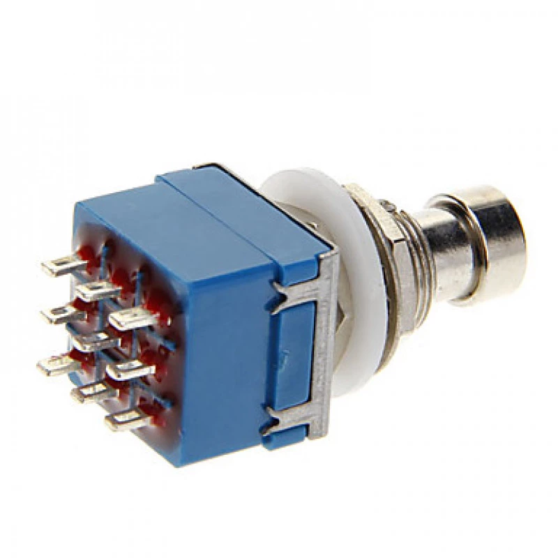 Chave 3PDT Foot Switch com Trava e 9 Terminais Liga/Liga para