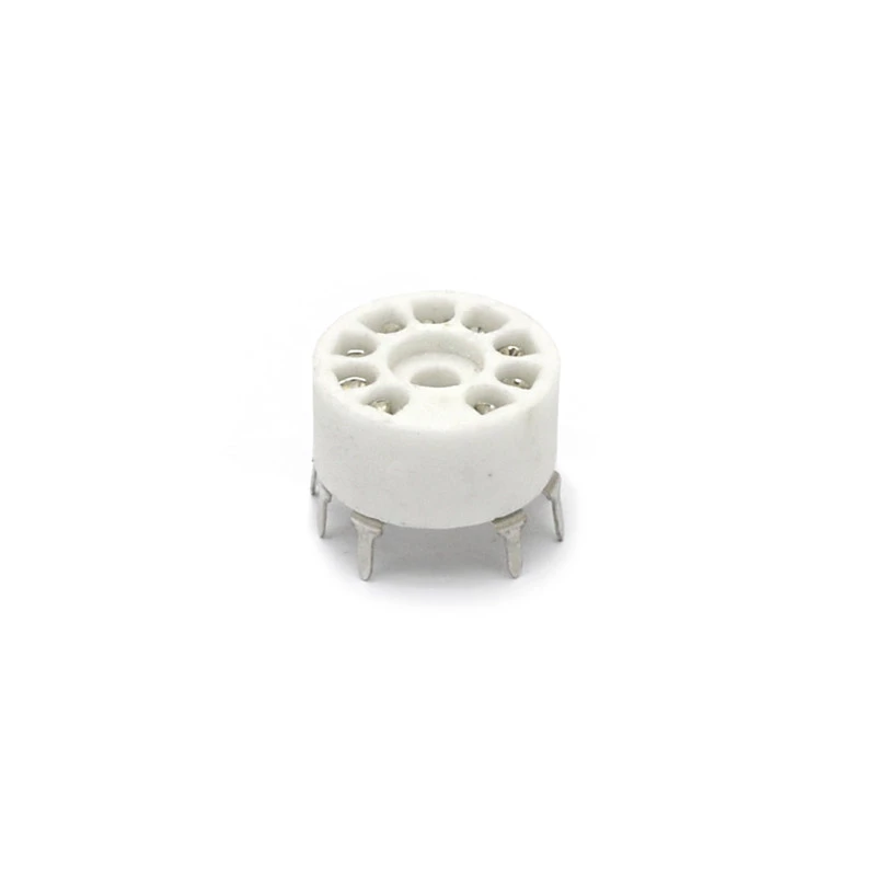 Soquete para Válvula de 9 Pinos (Noval) Cerâmico (Solda em placa