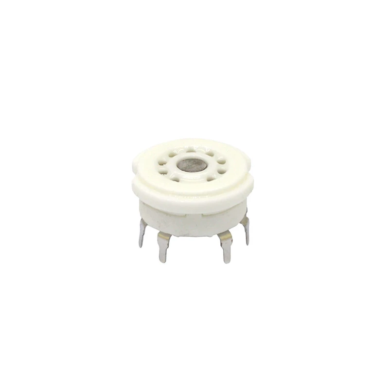 Soquete para Válvula de 9 Pinos (Noval) Cerâmico (Solda em placa