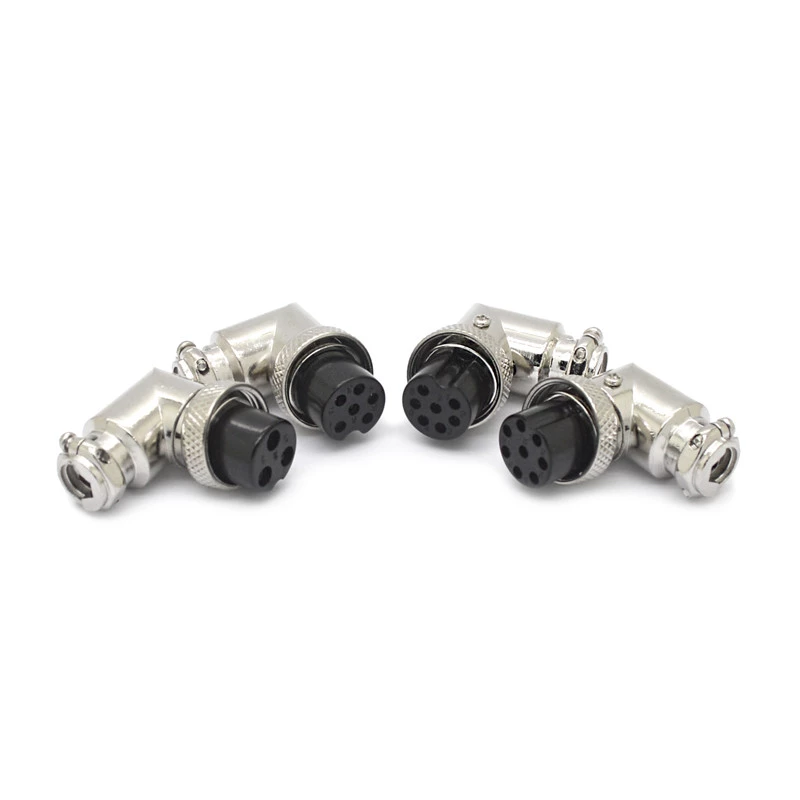 Conector Mike 90º Fêmea M16 JL33056 - 2 a 8 Vias - Jiali