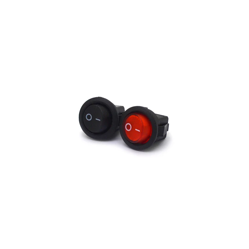 Mini Chave Gangorra / Tecla com 2 Terminais 3A/250 - Preto ou
