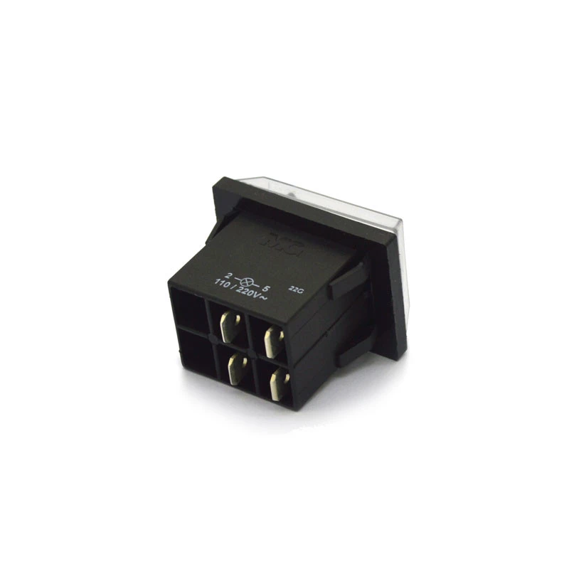 Chave Tecla Bipolar com Trava com Proteção cor Vermelha com Led