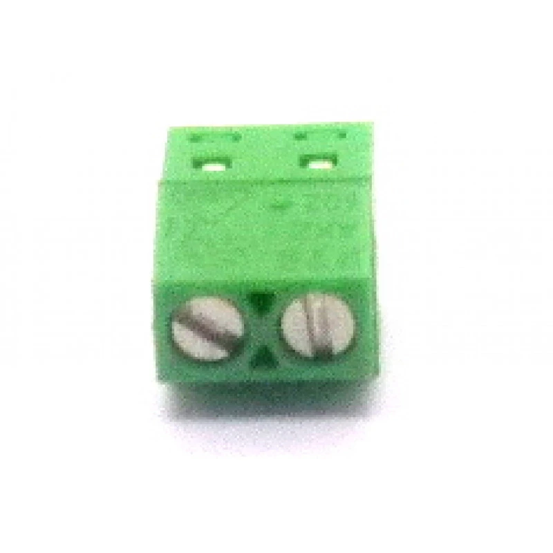 Conector Verde Multipolar AKZ602-02 Macho de 2 vias - Passo 3.81mm