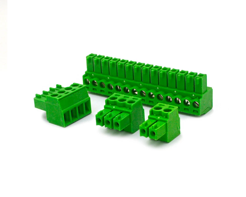 Conector Verde Multipolar AKZ1550 Fêmea Passo 3,81mm - 2 a 16 Vias