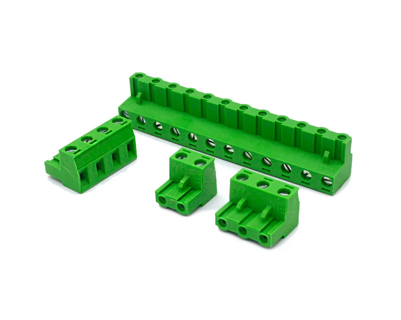 Conector Verde Multipolar AKZ960 Fêmea - Passo 7,62mm - 2 a 12