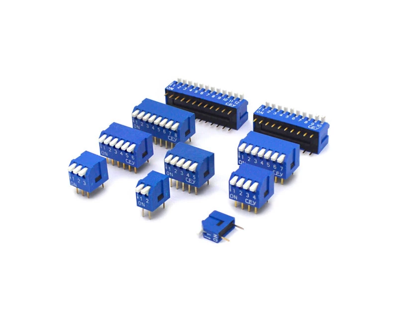 Chave Dip Switch Piano 90° DS1040-BT - 1 a 12 Vias - Connfly