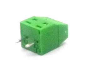 Conector Verde Multipolar AKZ602-02 Macho de 2 vias - Passo 3.81mm