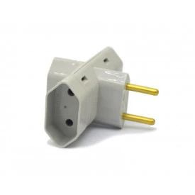 Plug 3 Saídas 2 Polos 10A/250V Cinza - 013EN - Enerbras