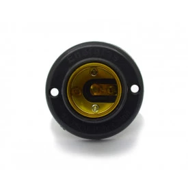 Porta-Lâmpada Preta para Teto E27 250V~200W - 036-EN - Enerbras