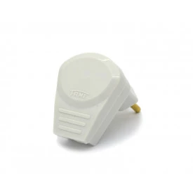 Plug Tomada 2P+T 90° Cinza 10A/250V - 08314810 - FAME