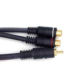 Cabo de 20cm com 1 Plug RCA x 2 Jack RCA - 101.1.19
