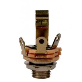 Jack J10 Mono Switchcraft 1/4" com rosca curta circuito fechado 12A - Cód. 10B020