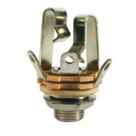 Jack J10 Estéreo Switchcraft 1/4" com rosca curta circuito aberto 12B - Cód. 10B030