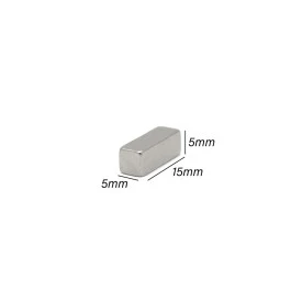 Imã de Neodímio N35 Bloco 15x5x5mm