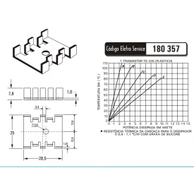 Dissipador de Calor 180357 - Eletro Service