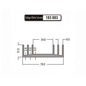 Dissipador de Calor 183003/37.5 - Eletro Service