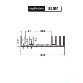 Dissipador de Calor 183004/80 - Eletro Service