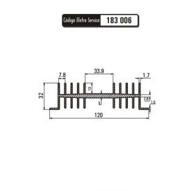 Dissipador de Calor Alumínio 183006/80-2TO3 - Eletro Service