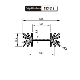 Dissipador de Calor com Furo 183012/20 - Eletro Service