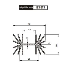 Dissipador de Calor com Furo 183013/45 - Eletro Service