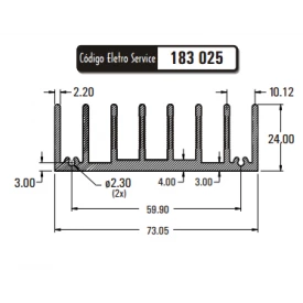 Dissipador de Calor 183025/200 - Eletro Service
