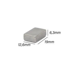 Imã de Neodímio N35 Bloco 19 x 12,6 x 6,3mm