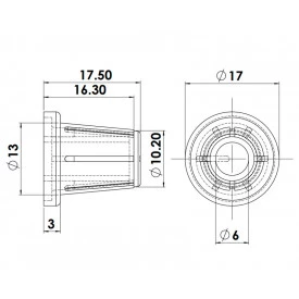 Knob Estriado - Diversas Cores - KP-200E - Scott