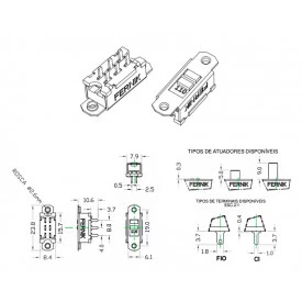Chave HH com Rosca de Ø2,6mm - 202-0-S-K - Fernik