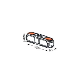 Conector Wago Borne Emenda Para 1 Fio - 221-2411 - Wago